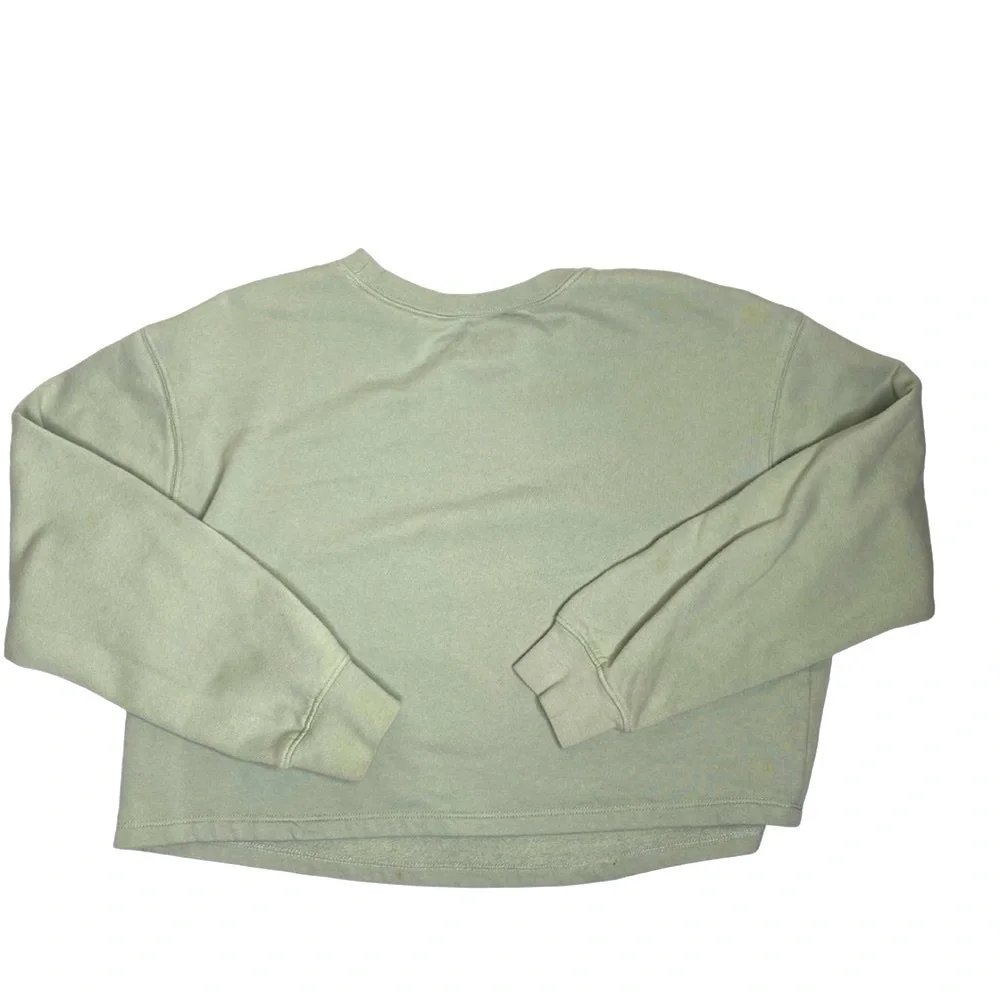 Baby Yoda Grogu Cropped Sweatshirt Sage Green Sz Sm